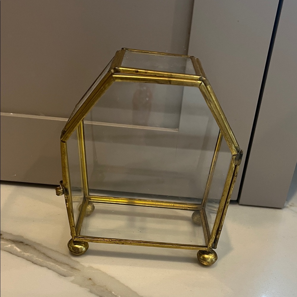 Gold Glass Terrarium